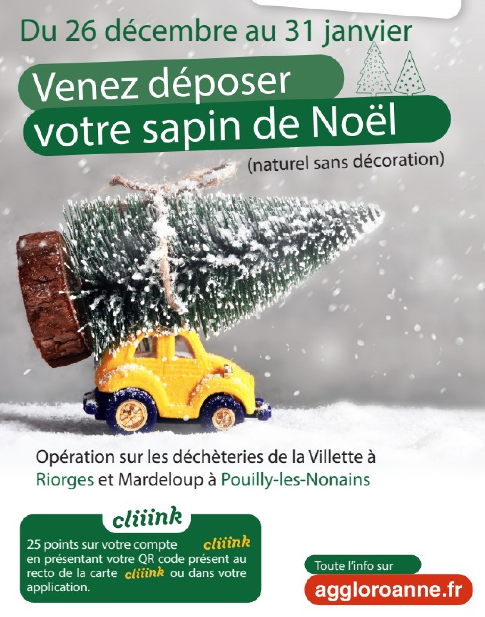 Collecte des sapins de noël